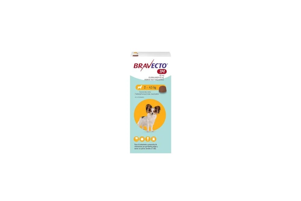 Bravecto 45 Mg Para Perro De 1 Mes De 2 A 4.5 Kg