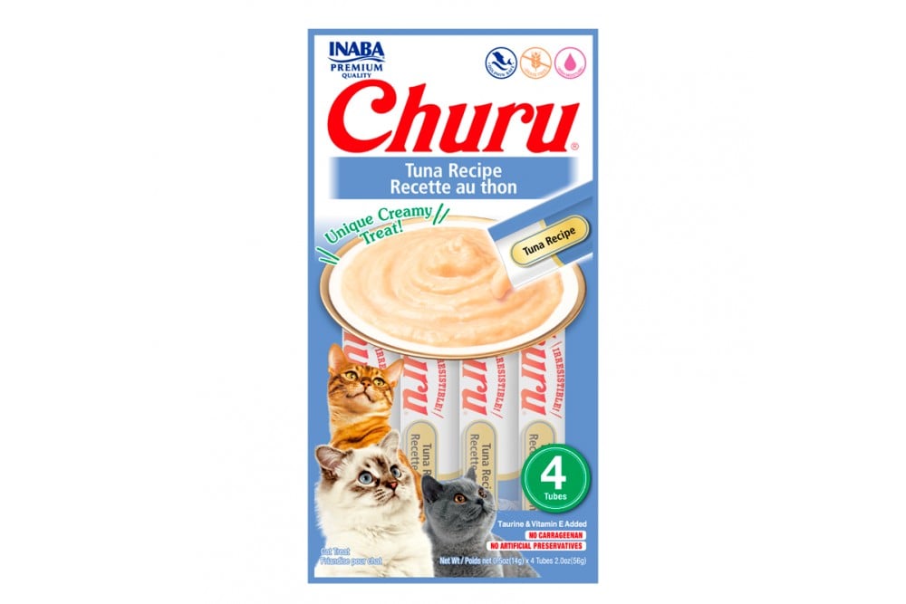 Pure Para Gatos Churu Sabor Tuna Recipe Recette Au thon 4 Unds de 15 G C/U