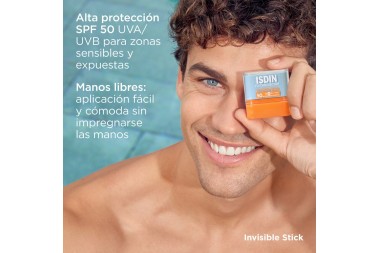 Fotoprotector Isdin Invisible Stick SPF50 10 G