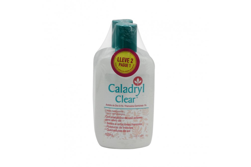 Oferta Caladryl Clear En Loción 0.1 / 1 % 2 Unds De 100 Ml C/U