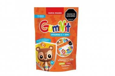 Gumivit Vitamina C + Zinc Bolsa X 12 Mini Sobres